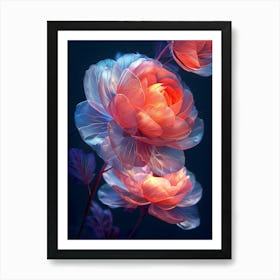 Abstract Flowers Art Print