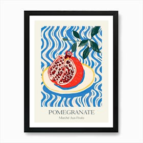 Marche Aux Fruits Pomegranate Fruit Summer Illustration 4 Art Print