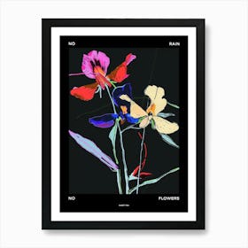 No Rain No Flowers Poster Sweet Pea 3 Art Print