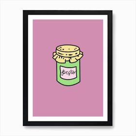 Pesto, Kitchen, Condiment, Art, Cartoon, Wall Print Póster