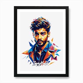 Zayn Malik One Direction 01 Portrait Music Icon WPAP Pop Art Art Print