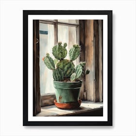 Bishops Cactus Window 2 Art Print