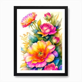 Colorful Flowers Art Print