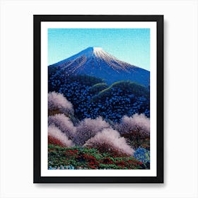 Fuji Hakone Izu National Park Japan Pointillism Art Print