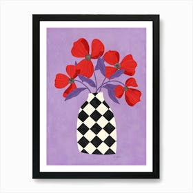 Poppies In A Vase Art Print