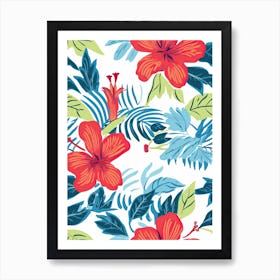 Barbados, Inspired Travel Pattern 4 Art Print