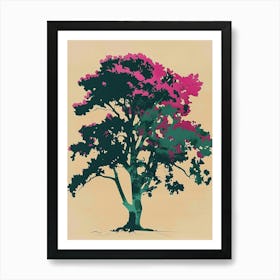 Alder Tree Colourful Illustration 2 1 Art Print