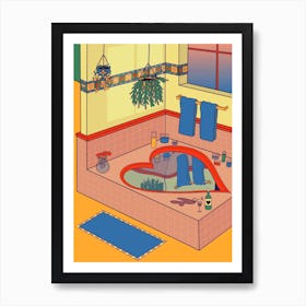 Valentine Tub Art Print