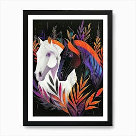 Two Horses 2 Art Print