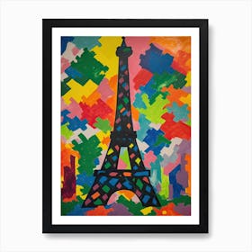 Eiffel Tower Paris France Henri Matisse Style 21 Art Print