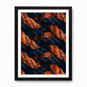 Orange And Blue Rope Art Print