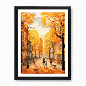 Berlin In Autumn Fall Travel Art 1 Art Print