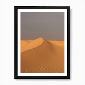 Sahara Desert Sand Dune While The Sun Goes Down Art Print