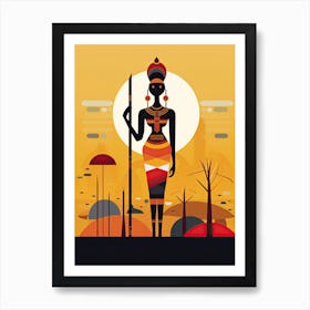 Africa Tribe Minimalism: Harmonizing Cultural Diversity Art Print