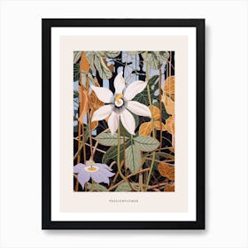 Flower Illustration Passionflower 1 Poster Art Print