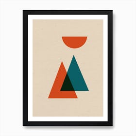 Minimal Mountain Geometric Art Print