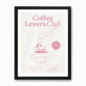 Coffee Club Kitchen | Coffee Lover’s Club | Coffee Bar 13 Art Print