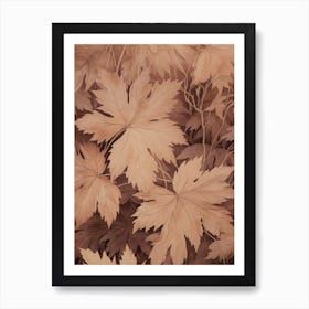 Antique Autumn Botanical Leaf Art Print