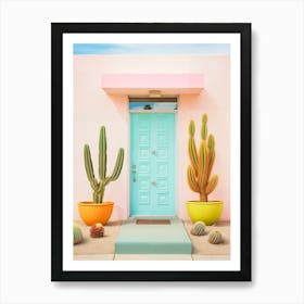 California Dreaming - Pretty Pastel Palm Springs Art Print