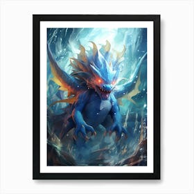 Blue Dragon Art Print