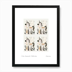 Cute Animals Collection Unicorn 3 Art Print