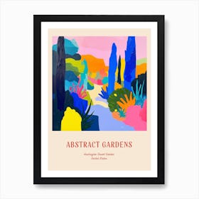 Colourful Gardens Huntington Desert Garden Usa 2 Red Poster Art Print