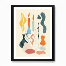 Cute Abstract Objects Collection 10 Art Print