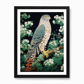 Ohara Koson Inspired Bird Painting Harrier 1 Art Print