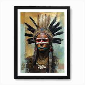 Native american chef Art Print