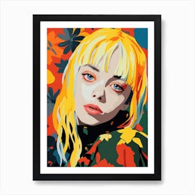 Billie Eilish Matisse Portrait 3 Art Print