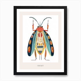 Colourful Insect Illustration Cricket 8 Poster Art Print