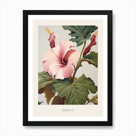 Floral Illustration Hibiscus 4 Poster Art Print