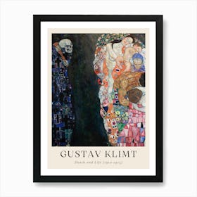 Gustav Klimt Death And Life Types, 1915 Art Print