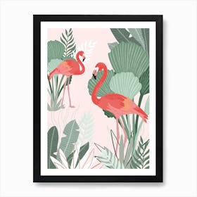 Flamingo Dreams Art Print