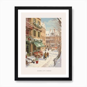 Vintage Winter Poster Quebec City Canada 3 Art Print