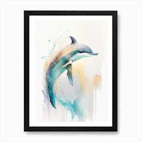 Dusky Dolphin Storybook Watercolour  (3) Art Print