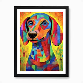 Dachshund dog poster Art Print
