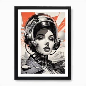 Futuristic Woman 2 Art Print