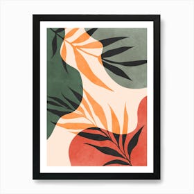 Botanical and tropical floral H Art Print