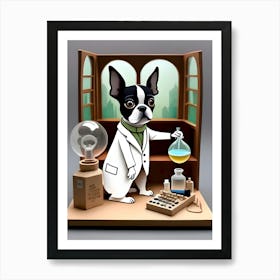 Boston Terrier-Reimagined 130 Art Print