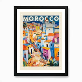 Rabat Morocco 1 Fauvist Painting Travel Poster Art Print