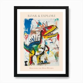 Abstract Dinosaur Graffiti Style 3 Poster Art Print