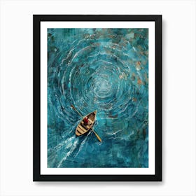 Man In A Boat 3 Art Print