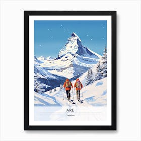 Are, Sweden, Ski Resort Poster Illustration 5 Art Print