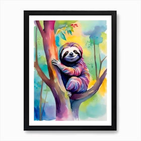 Sloth Painting 6 Art Print