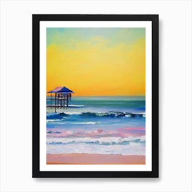 Icacos Beach, Puerto Rico Bright Abstract Art Print