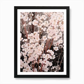 Flower Illustration Babys Breath 2 Art Print