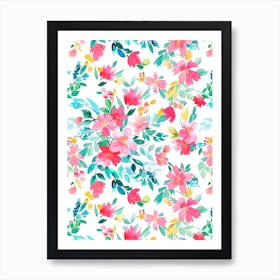 Summer Fresh Floral Art Print