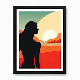 Malibu Beach California, Usa, Bold Outlines 4 Art Print