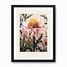 Flower Illustration Gaillardia 2 Poster Art Print